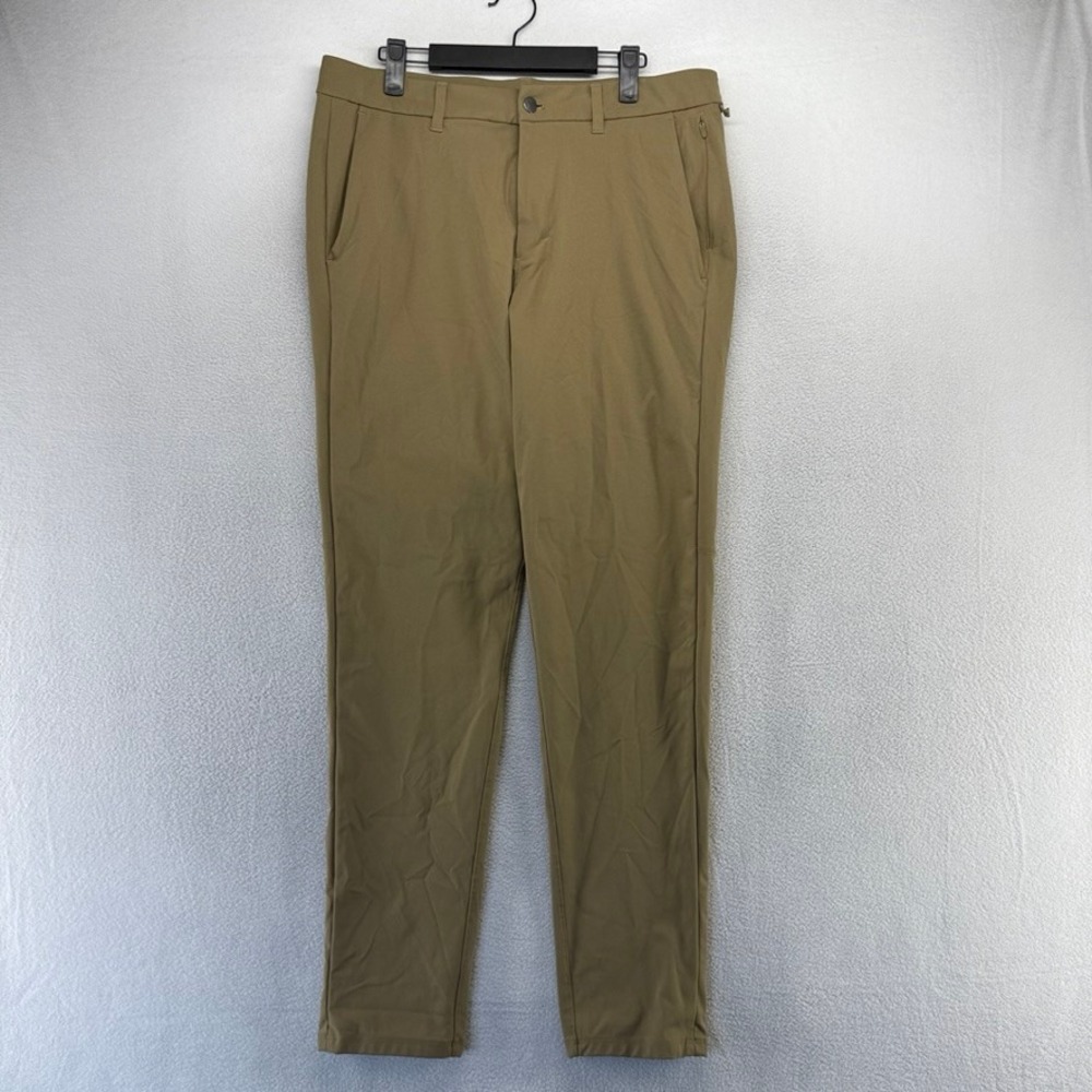 Lululemon ABC Pant Mens 34 Brown Slim Fit Warpstreme Athletic Casual Trousers